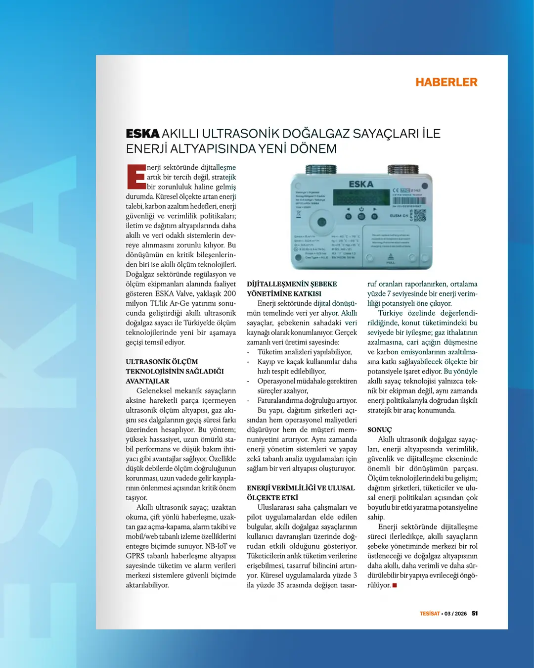 Eska Valve Haber: Tesisat Dergisi