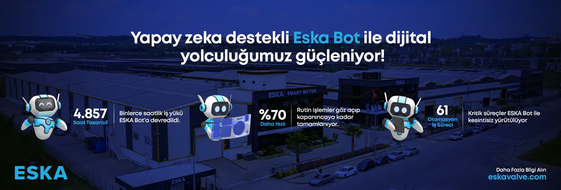 ESKA’nın dijitalleşme yolculuğu ESKA Bot ile güç kazanıyor.